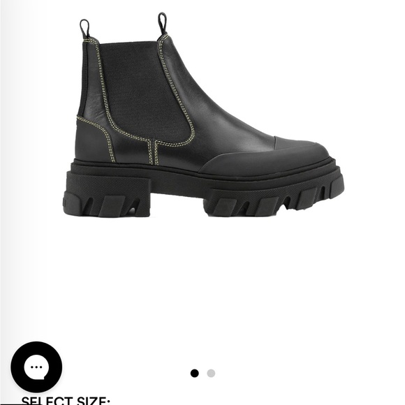 NWT Ganni Low Chelsea Boots - Picture 1 of 3